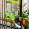 Bird Waterer with Refill, Transparent Design for Easy Monitoring and Maintain, Green