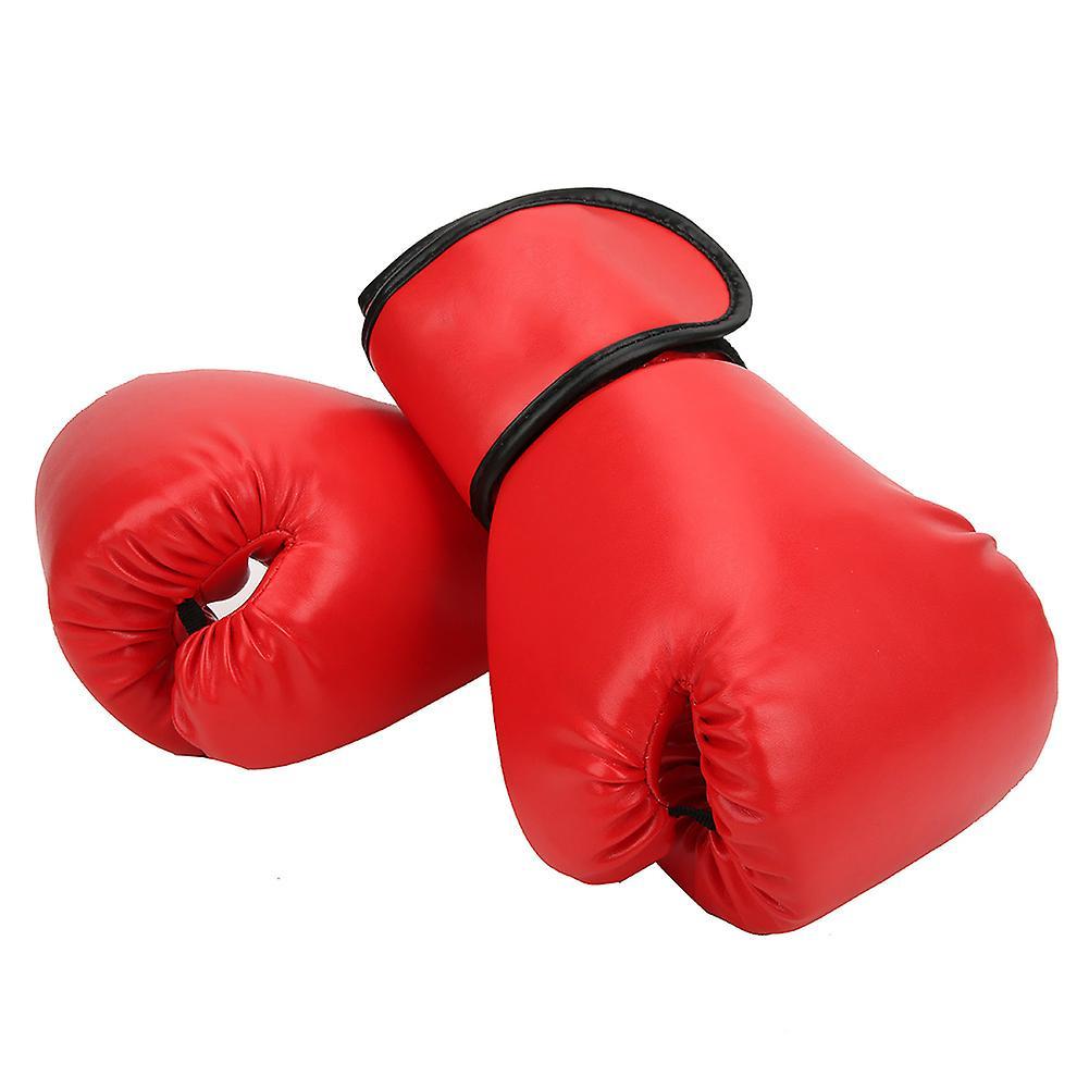 Professional PU Leather Sparring Gloves Breathable Sanda Sparring Sandbag Mitts Training EquipmentRed