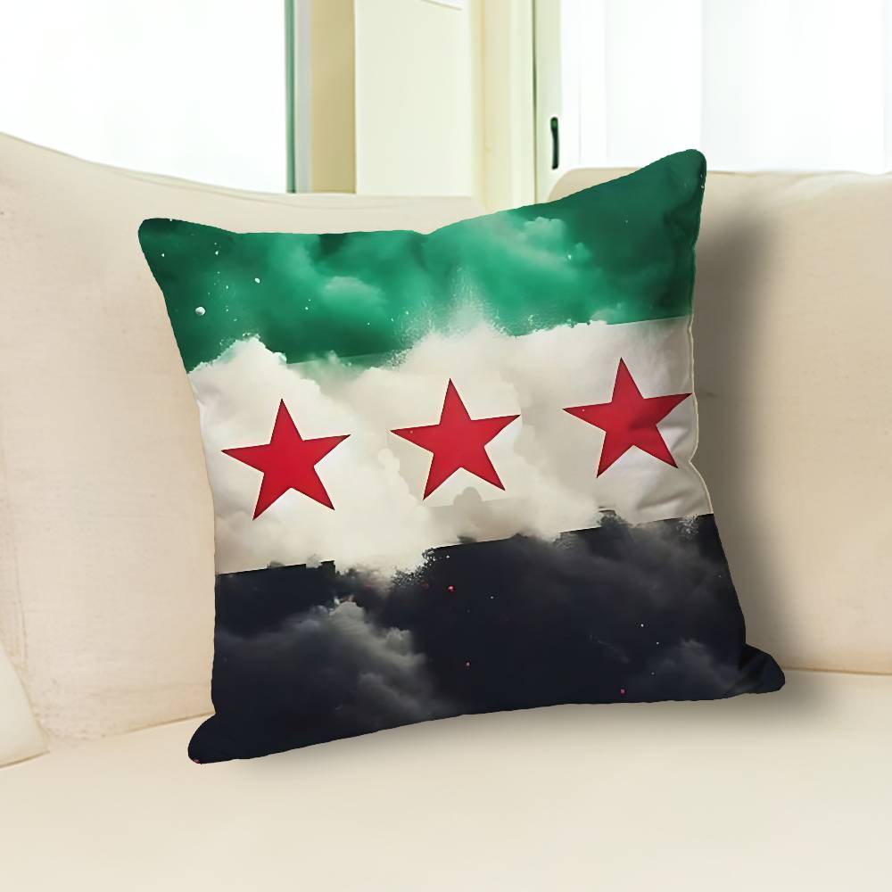 New Eagle Free S-Syrians-S Flag Celebrity Merchandise All-Match Printed Pillow Case Sofa Car Office Room Decoration Protector