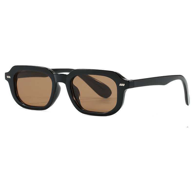 New square small frame rice nail women's sunglasses ins Internet celebrity street shot decorative fashion glasses