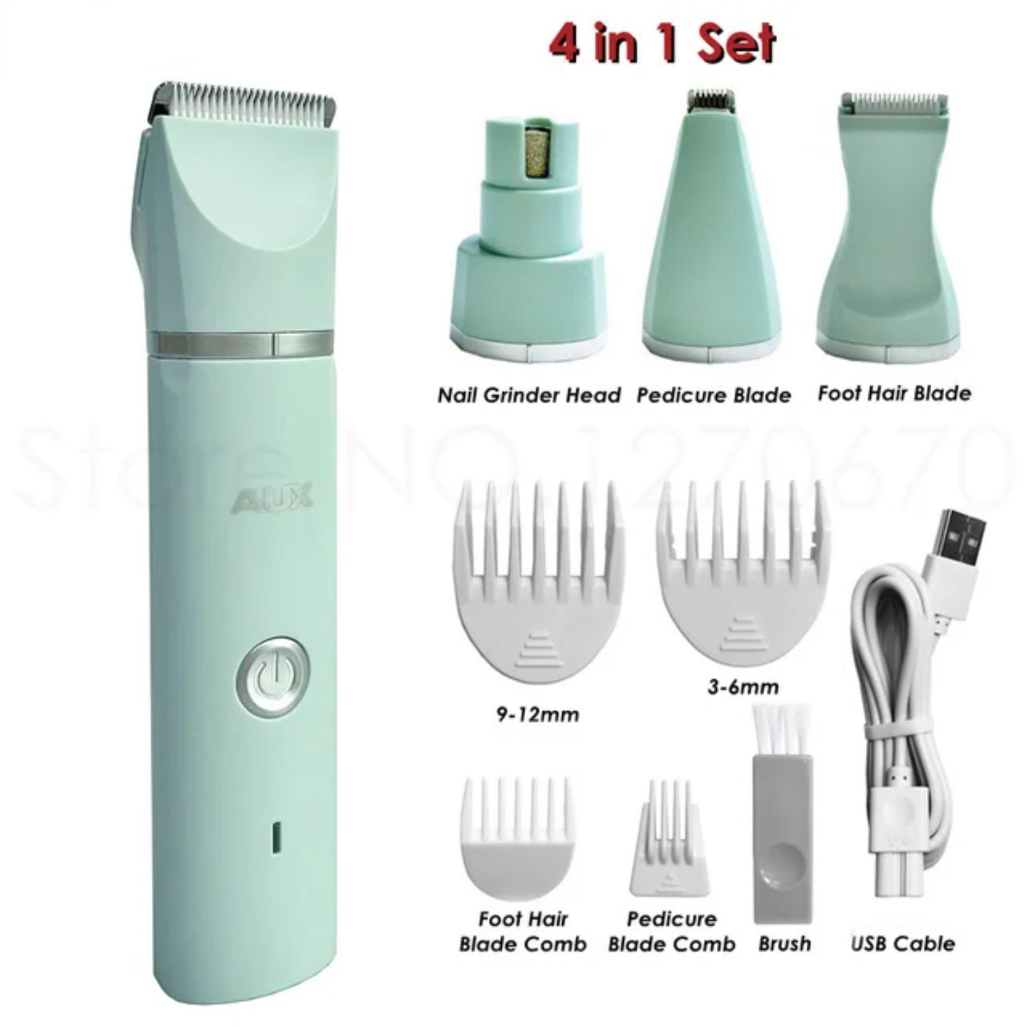 

Новая бесшумная профессиональная машинка для стрижки домашних животных с USB-зарядкой, шлифовщиком когтей и триммером для шерсти собак и кошек - бесшумная