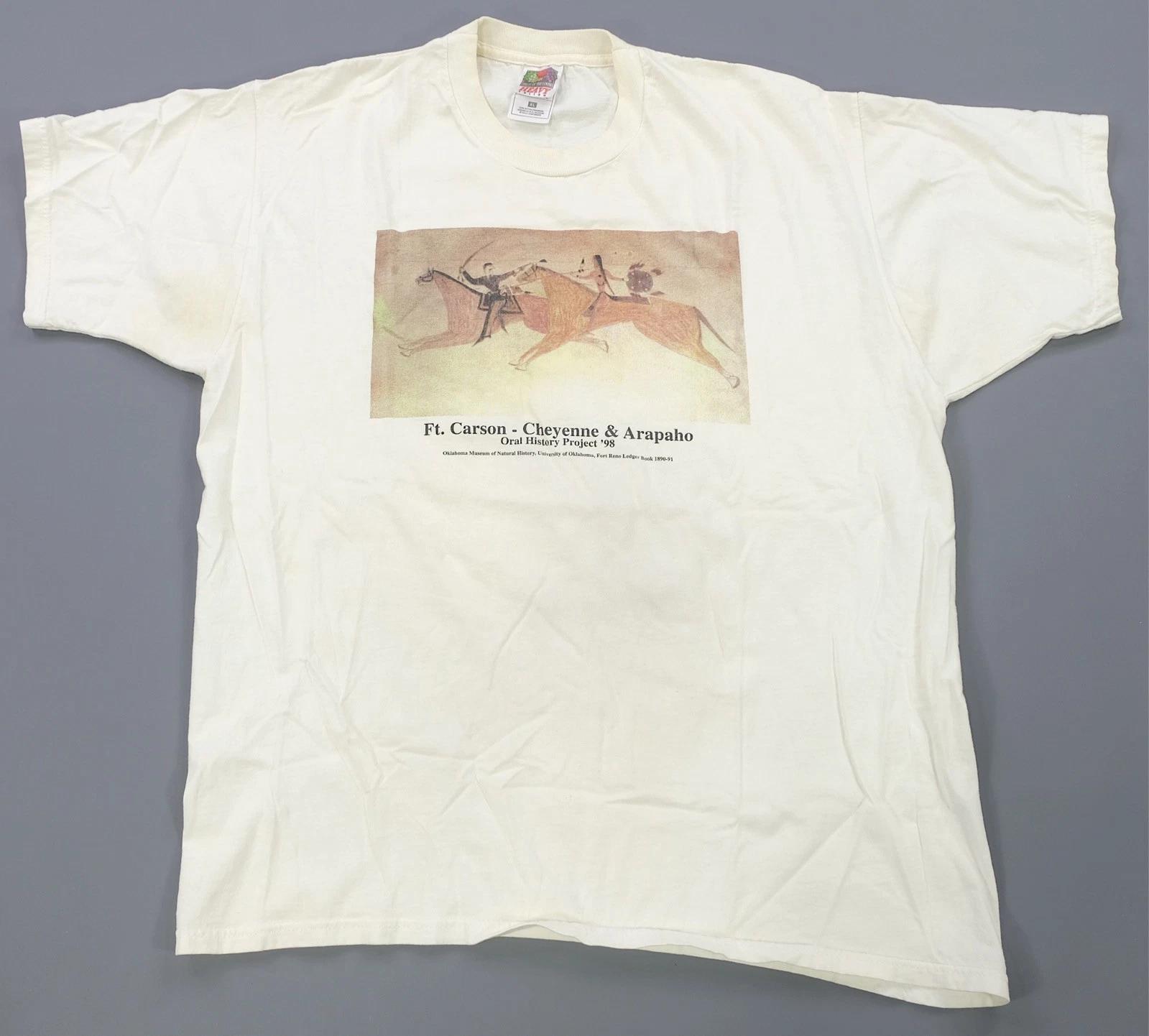 Rare Vintage Oklahoma Museum of Natural History Fort Carson 1998 T Shirt 90s XL 4XL