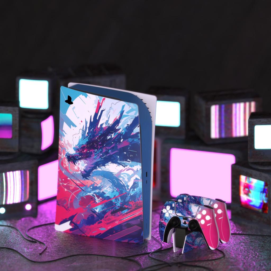 Klistremerke klistremerke for PlayVital ps5-konsoll klistremerke vinylklistremerke for ps5-kontroller ladestasjon headset fjernkontroll (digital versjon), & & &