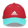 adidas Light Mesh Curved Visor Size Red Kids' Cap, 13,