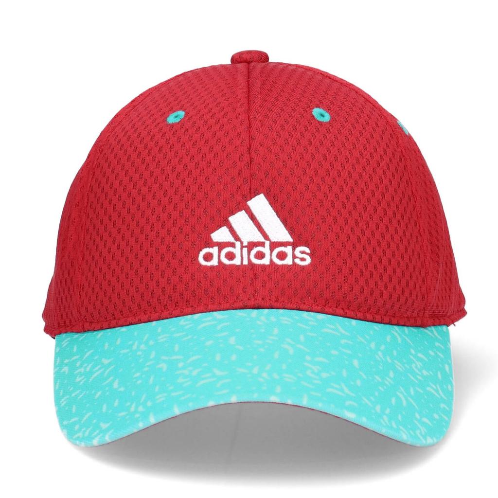 adidas Light Mesh Curved Visor Size Red Kids' Cap, 13,