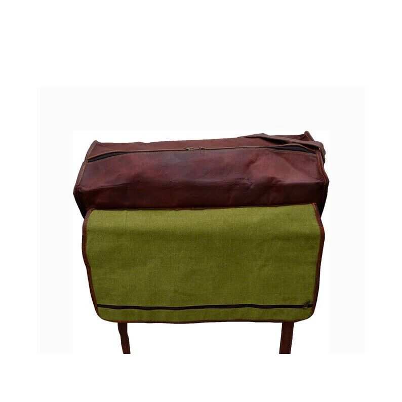 Genuine Goat Leather Duffle Bag Vintage Style Travel Luggage Gift for Christmas