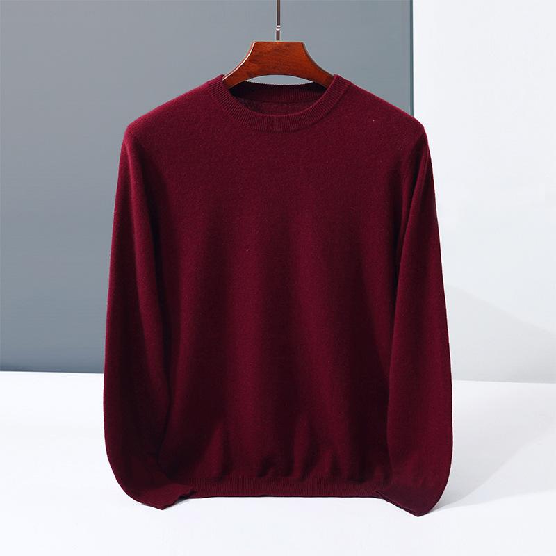 Cashmere sweater crew neck sweater loosely knitted new inner wool sweater