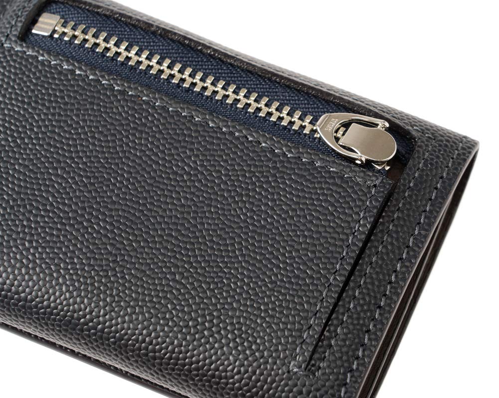 Cypris Perlanera Mini Compact Day Birthday Boyfriend Navy X 8422 Tri-fold Wallet, Wallet, Tri-fold Wallet, Leather, Men's Gift, Father's Gift, Gift,