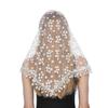 Hollow Women Tulle Shawl Flower Wedding Bridal Shawl Fashion Mantilla Lace Veil for Church