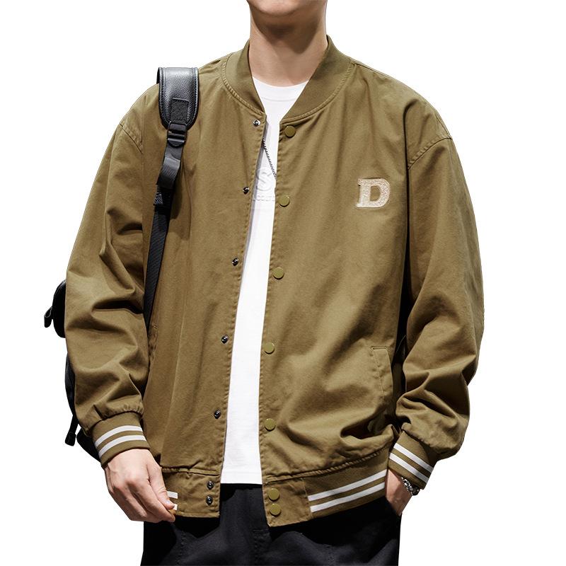 Ruffian Handsome Baseball Jersey Men'S Jacket Loose Large Size American Retro Bomber Jacket Top