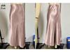 Women's Satin Acetate Light Luxury Elegant Skirt for Spring, Summer, and Autumn