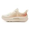 Li Ning SOFT COOL 2 Cushioning Abrasion Resistant Breathable Lightweight Low top Casual Shoes Women's Beige Orange AGLV010-10