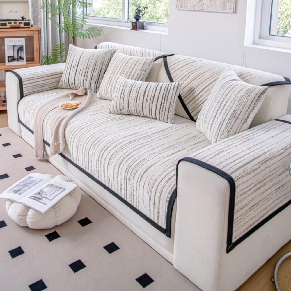 

Чехлы для диванных подушек Line, чехлы для диванов, нескользящие чехлы для подлокотников и спинок, универсальные чехлы для диванов из синели 70X70