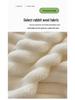 Luxurious Thickened Rabbit Plush Fleece Blanket - Warm, Lightweight, Ideal for Naps and Air Conditioning