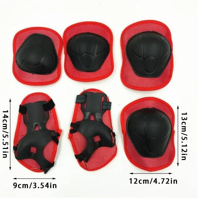 Children'S Knee Pads 6-Piece Protective Gear / Skating Safety Gear Wrist Guards, Elbow Pads, Knee Pads