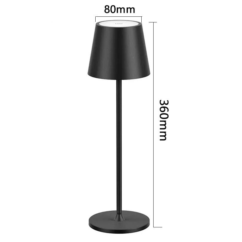 Metal USB Wireless Table Lamp Rechargeable LED Light Touch Sensor 3 Colors Light Desk Lamp for Bar Room Study Office Desk Light