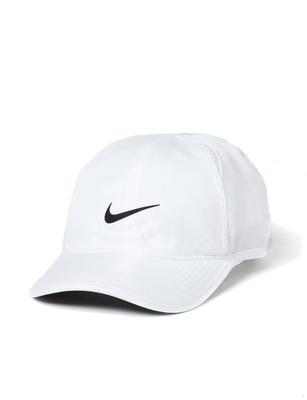 Nike כובע גדול מתערובת פוליאסטר אחיד, לבן/שחור,