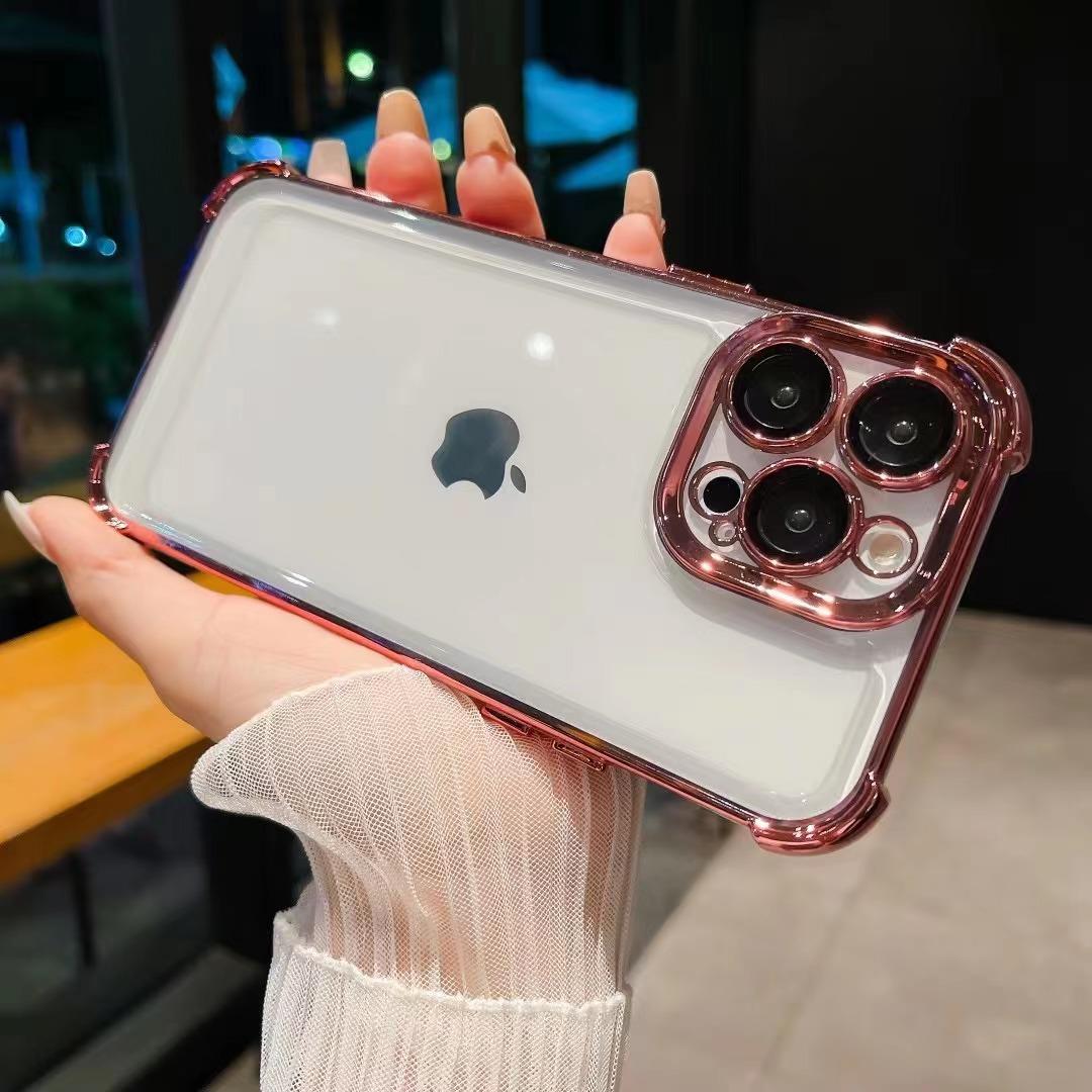 

Electroplated four-corner airbag shell for new style phone case with lens film, iPhone 16 shockproof protective cover iphone6Plus