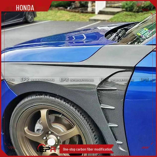 Carbon Fiber Front Fender Flares for 11th Gen Honda Civic FE/FL. Carbon Fiber