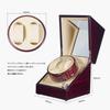 JQUEEN Watch Automatic Watch Winder with Mabuchi Made of Wood Winder, 2-Watch Winder, Motor, Quiet,