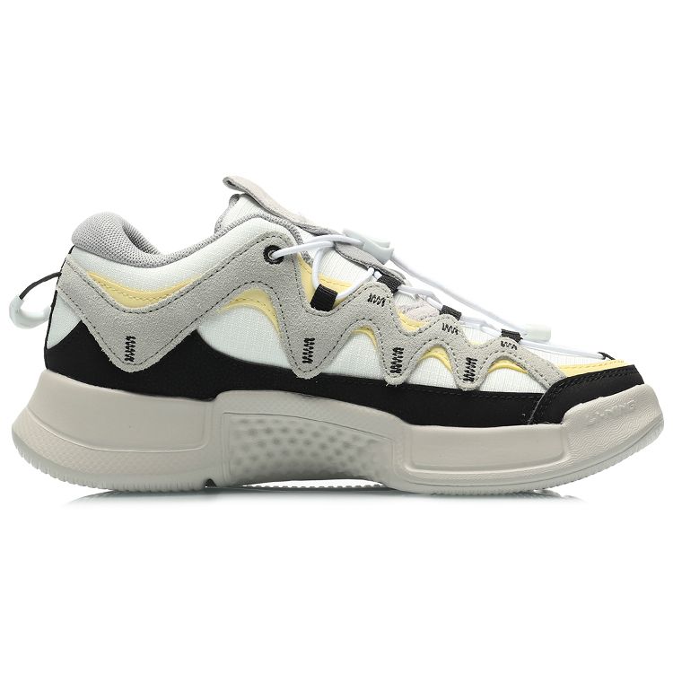LiNing Wu Dao 2.3 Low Top Retro Basketball Shoes Kids Sneakers White Black YKCR006-1