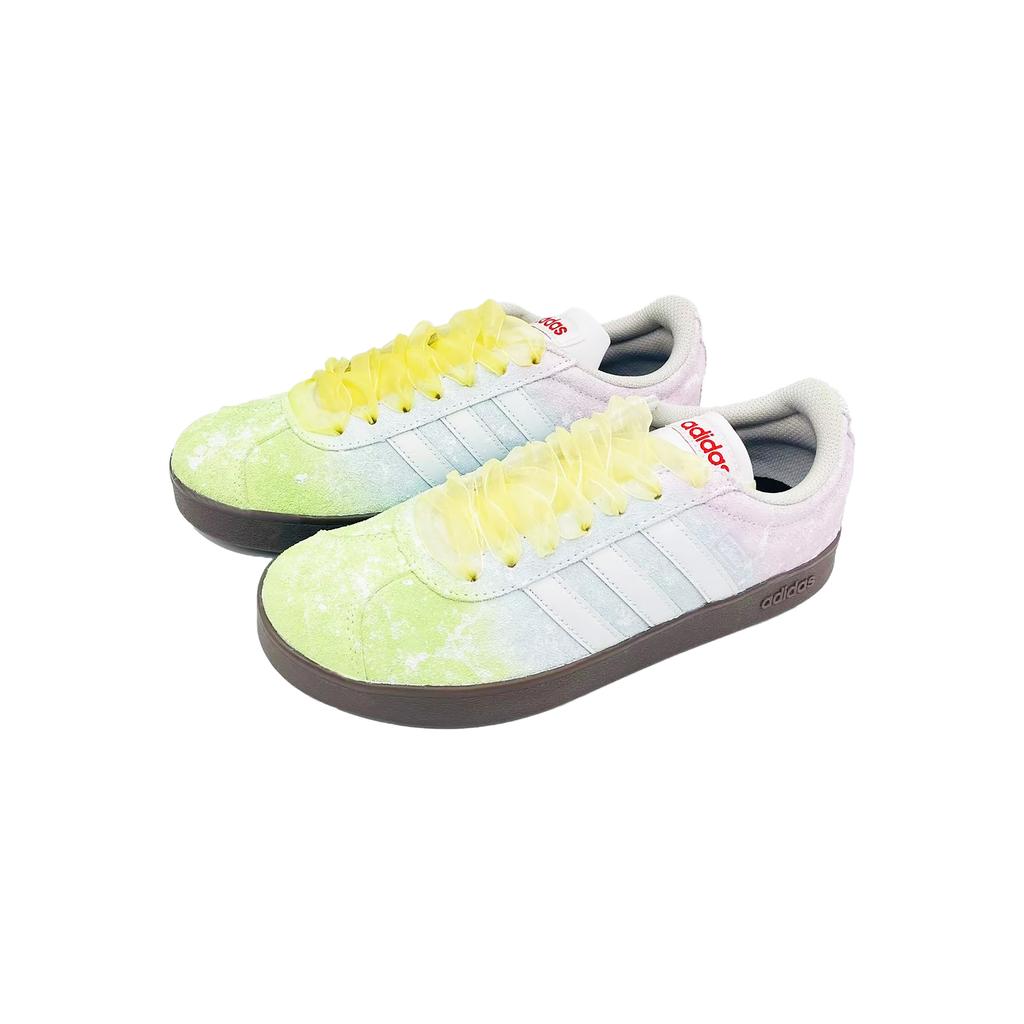 Adidas VL COURT 2.0 Skateboard Shoes Unisex Low top Yellow \ White \ Cyan \ Blue \ Pink HQ1802(Team1230-)