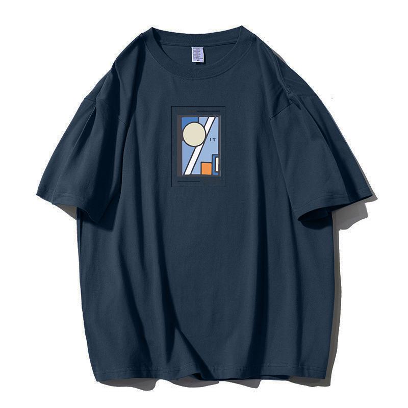 Shellsuning Oversized bavlněná trička s grafikou Muži Léto Měkké Trička s krátkým rukávem Dámská Móda Univerzální pulovry Dámské