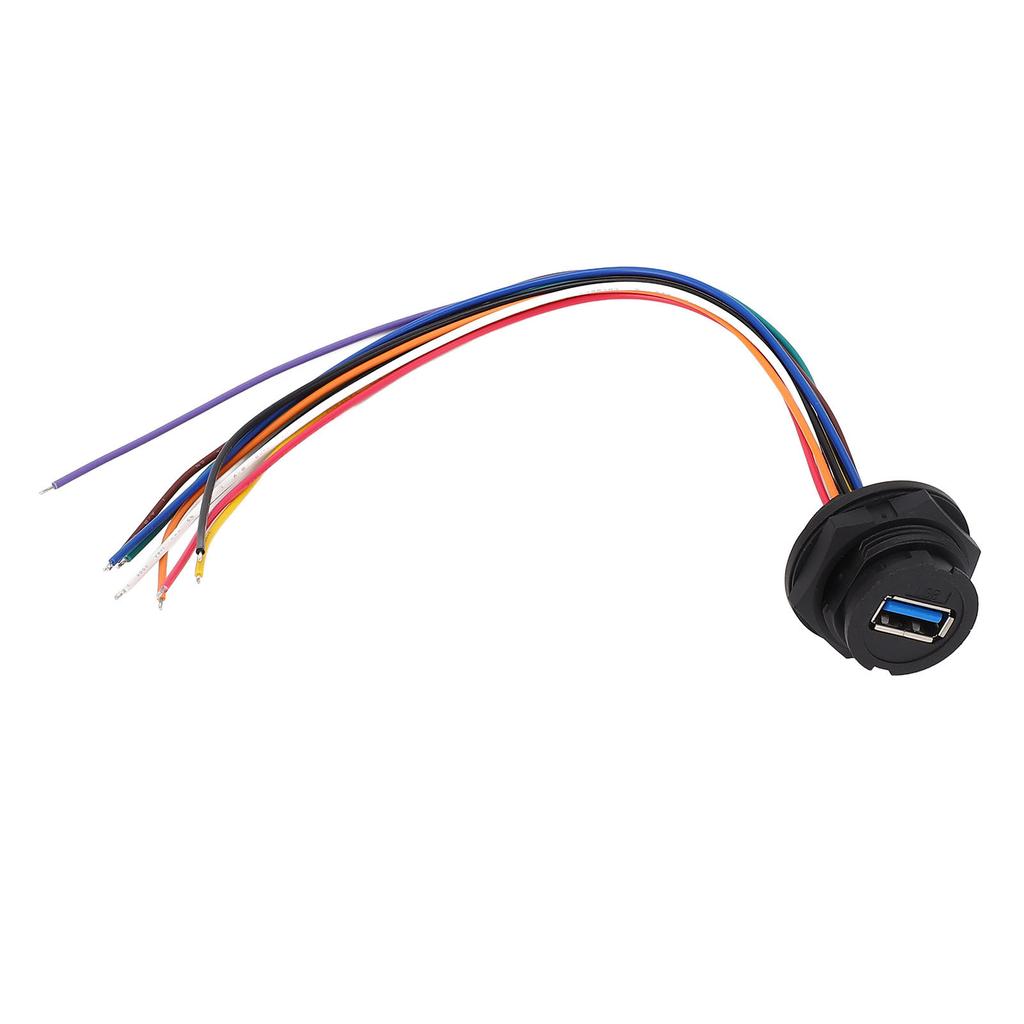 16 Pin Snap Type Connector with 0.2m Wire USB3.0 Receptacle IP67 Water Proof Rear Panel Mount