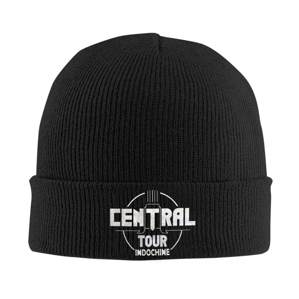 Indochine Central Tour Grey Knitted Hats Quality Beanie Idea Unisex Headwear Knitted Caps One Size