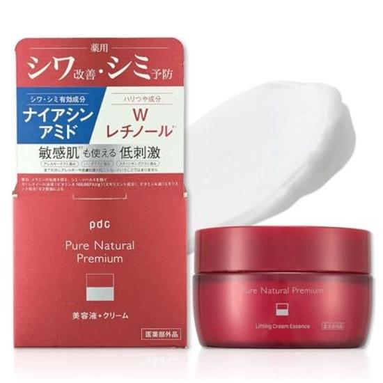 Pure Natural Premium Lifting Cream Essence 60g Quasi-drug Moisturizing Whitening Spot Prevention Wrinkle Improvement Medicated Niacinamide Retinol
