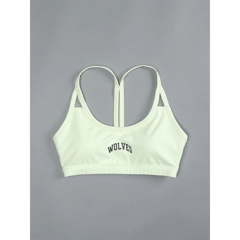 2023 Autumn New Arrival Wolf Head Fashion Fitness Sports Bra Women's Chest Wrap Training Bubble Wrap High Elastic Quick-Drying Push Up Trendy