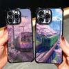Retro Japanische Kirschblüten Zug Weiche Handyhülle Für Xiaomi Poco X7 X8 Pro Max X6 X5 X3 F8 Ultra F7 M8 M7 M5S Redmi 15C 15A 15 14C 13