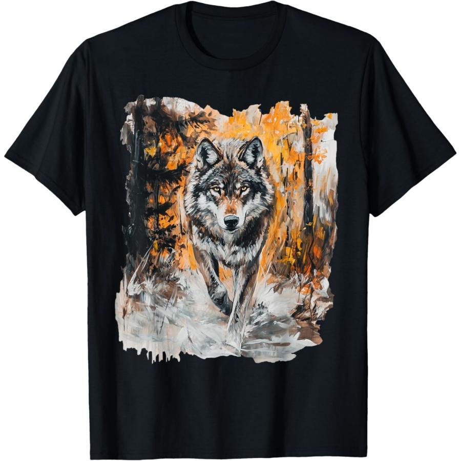 

Wolf Wolves Art Graphic T-Shirt XXXXXL чорний