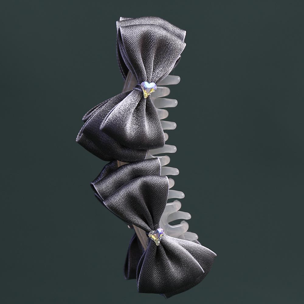 Korean Satin Bow Banana Clip for Women s Updo