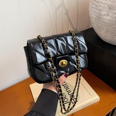 Small Square Bag Women's 2025 Summer New Trendy Fashion Diamond Chain Shoulder Messenger Bag Fashion Small Square Bag Women