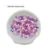 Perforated 10MM Gold Sequins 3D Transparent Five-Petal Flower for Eye Makeup, Bridal Wear, DIY Clothing Accessories.