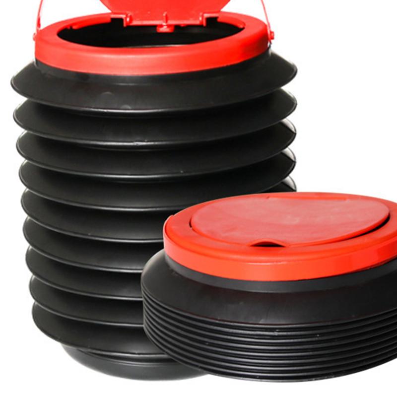 

Multi-functional car creative storage garbage bag back chair storage bag Waterproof car seat back storage bucket storage box червоний колір чорний