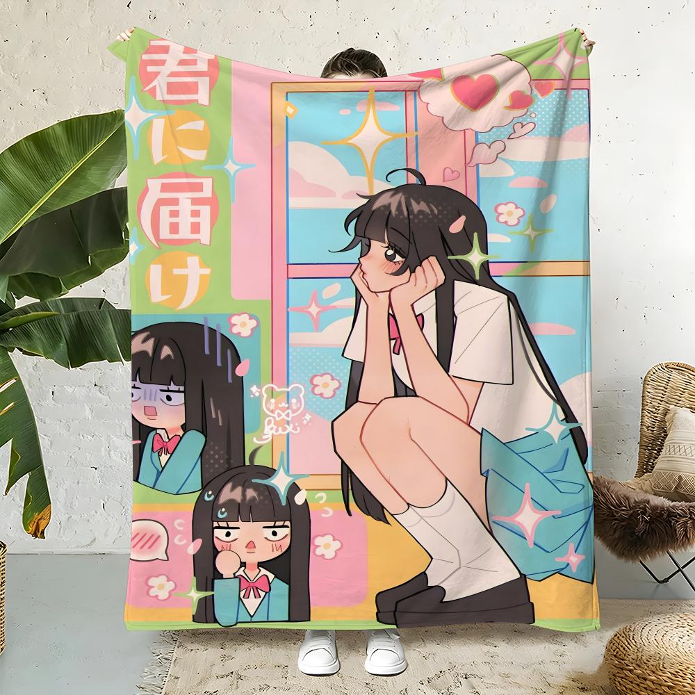 Anime K-KimiNiTodoke Throw Flannel Throw Blanket,Bed Home Office Nap Blanket Travel,Camping,Picnic Blanket Soft Decor