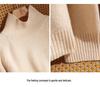 Women's High Neck Lambswool Base Layer: Warm, Thick Autumn/Winter Slimming Pullover Sweater