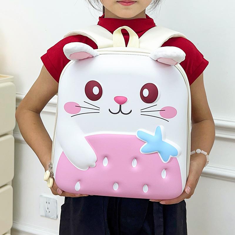 School Bag Baby Backpack Cartoon Three-dimensional Bear Girl Children's Bag Casual Outside Play Snack Bag