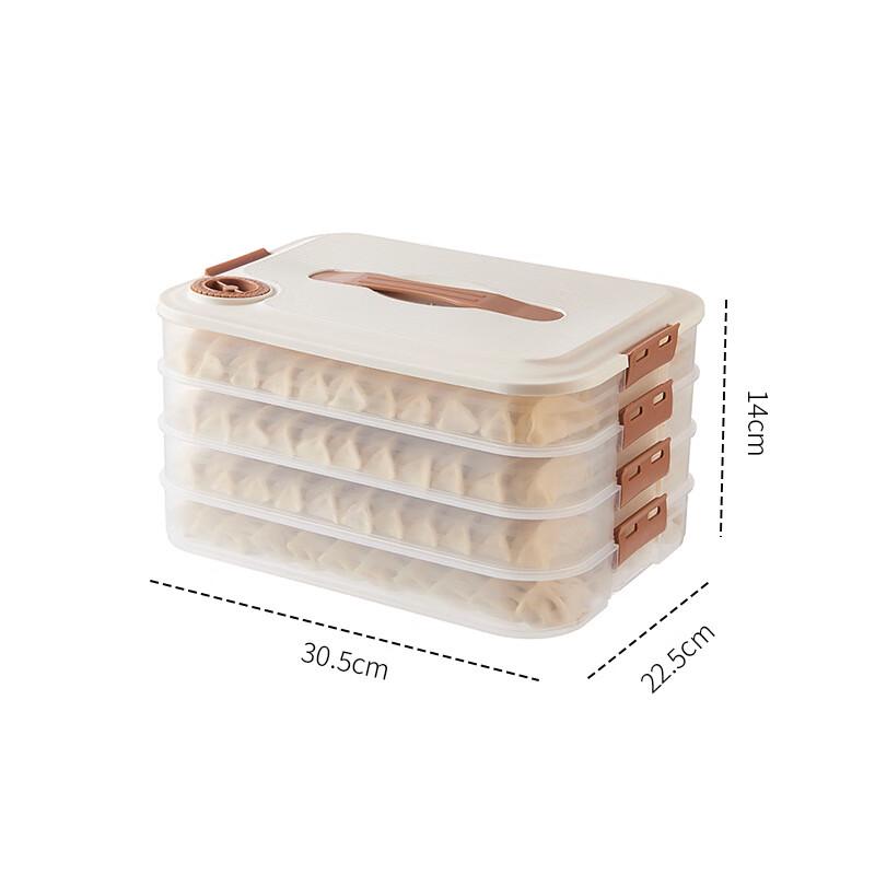 Food-Grade Stackable Freezer Container Four Layers with Lid