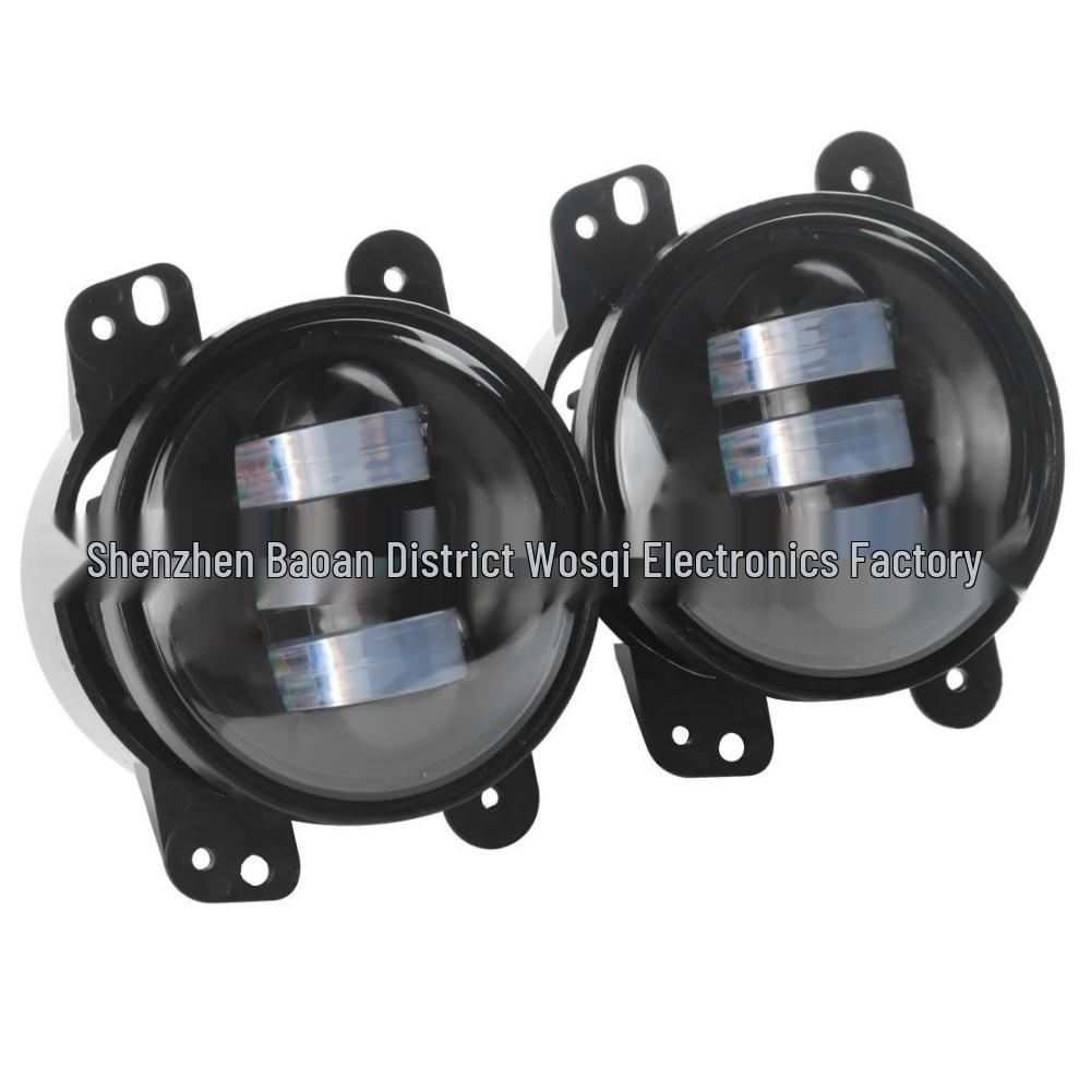 Harley Wrangler 7-inch LED Headlight & 4-inch Fog Light with White/Yellow DRL & Turn Signal