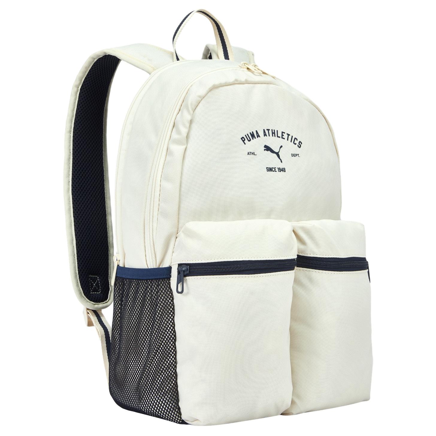 Puma Outdoor Travel American Vintage Fabric Backpack Unisex Backpack White 09219201 Snow