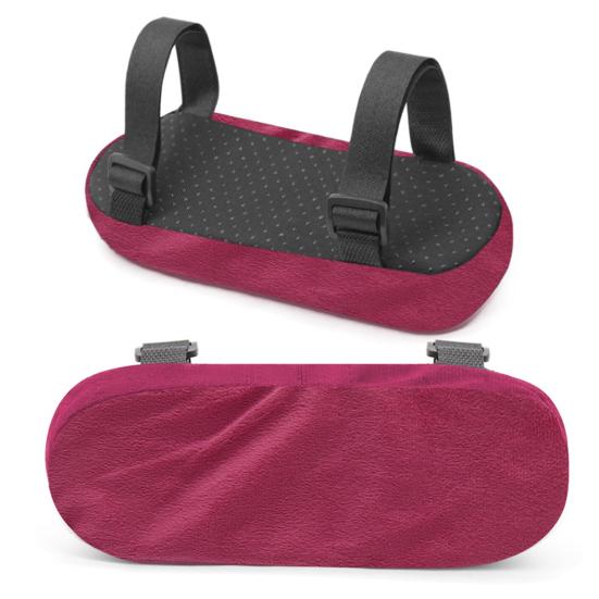 2 Pièces Coussin d'Accoudoir de Chaise de Bureau avec Sangles Réglables Mousse à Mémoire Accoudoir de Chaise de Bureau Gaming