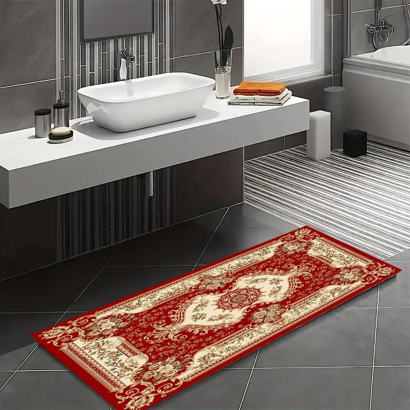 European Sofa Retro Carpet Home Bathroom Shower Room Dirt Resistant and Easy To Care Long Absorbent Foot Mat