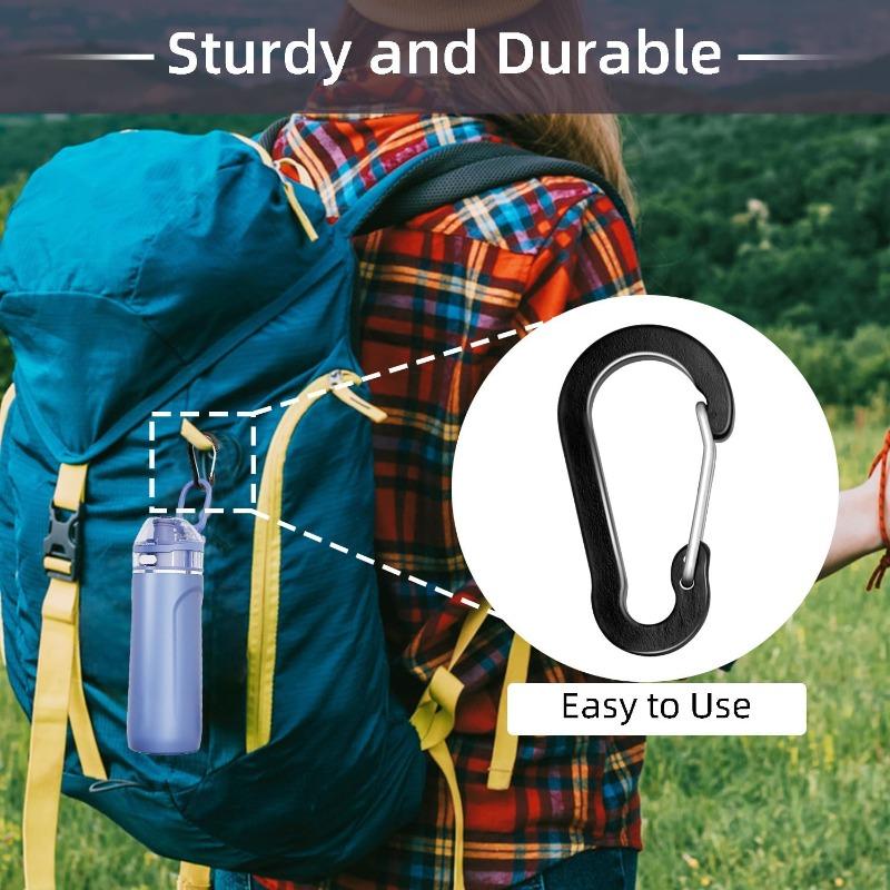 5Pcs Multi-Uses Carabiner Aluminum Alloy Carabiner Hooks Carabiner Spring Clips for Outdoor Hiking Camping Fishing