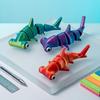 3D Geprint Walvis Speelgoed Gearticuleerd Flexibel Oceaan Dier Model Positioneerbaar Fidget Speelgoed voor Feestartikelen Kantoor Huis Bureau Decor