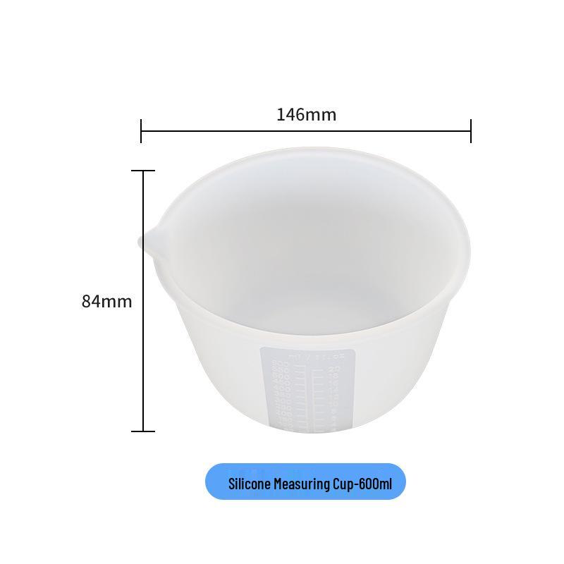 

Набір для виготовлення кристалічних епоксидних смоляних форм своїми руками: Мірний стаканчик 600 мл з силікону та форми для випікання