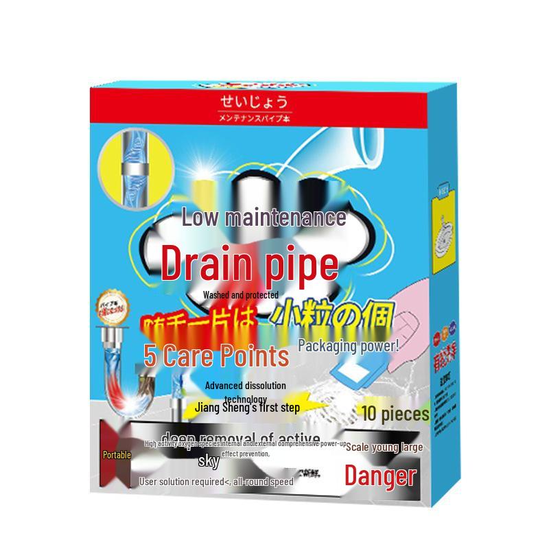 Effervescent Sewer & Pipe Deodorizing Tablets: Remove Dirt, Odor, Reflux Prevention for Kitchen/Bathroom.