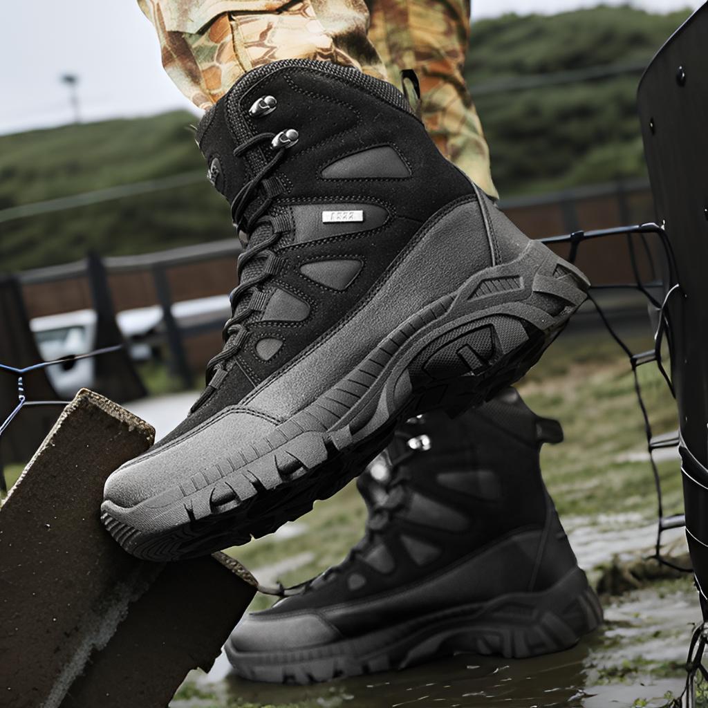 

Мужские тактические ботинки большого размера 47, военные ботинки, водонепроницаемые боевые ботинки спецназа, нескользящие и износостойкие ботинки средней высоты для улицы 47 чёрный